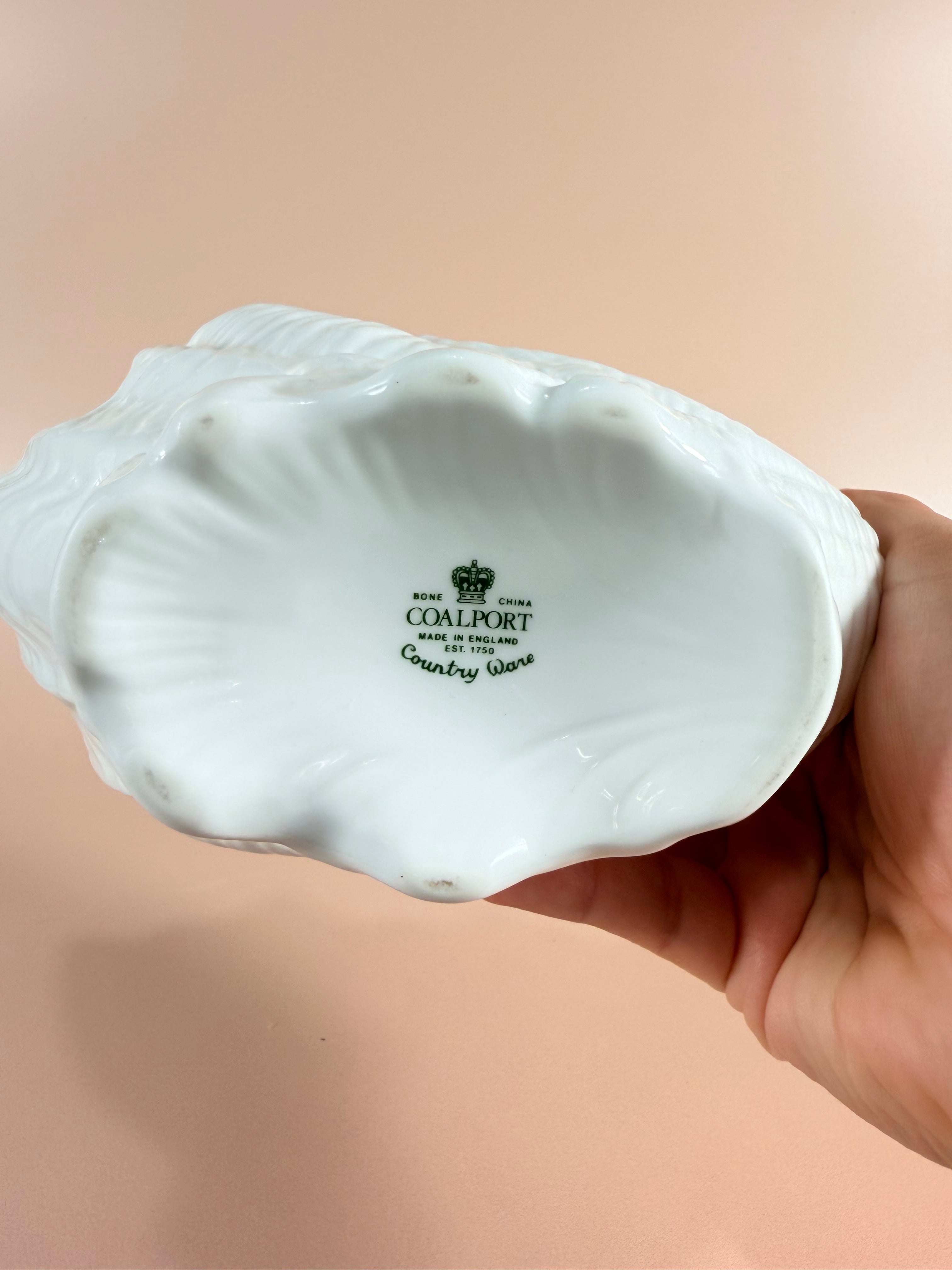 Coalport Countryware 7" Sweet Dish— White Textured Bone China
