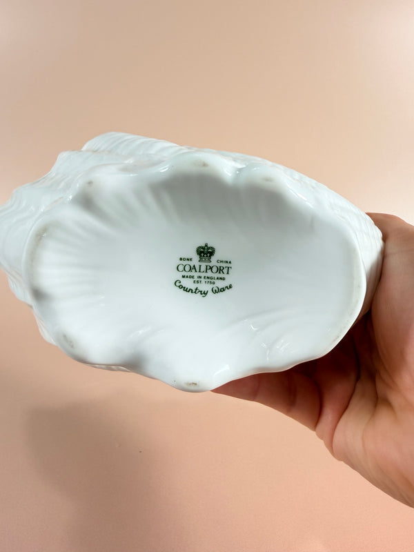 Coalport Countryware 7" Sweet Dish— White Textured Bone China