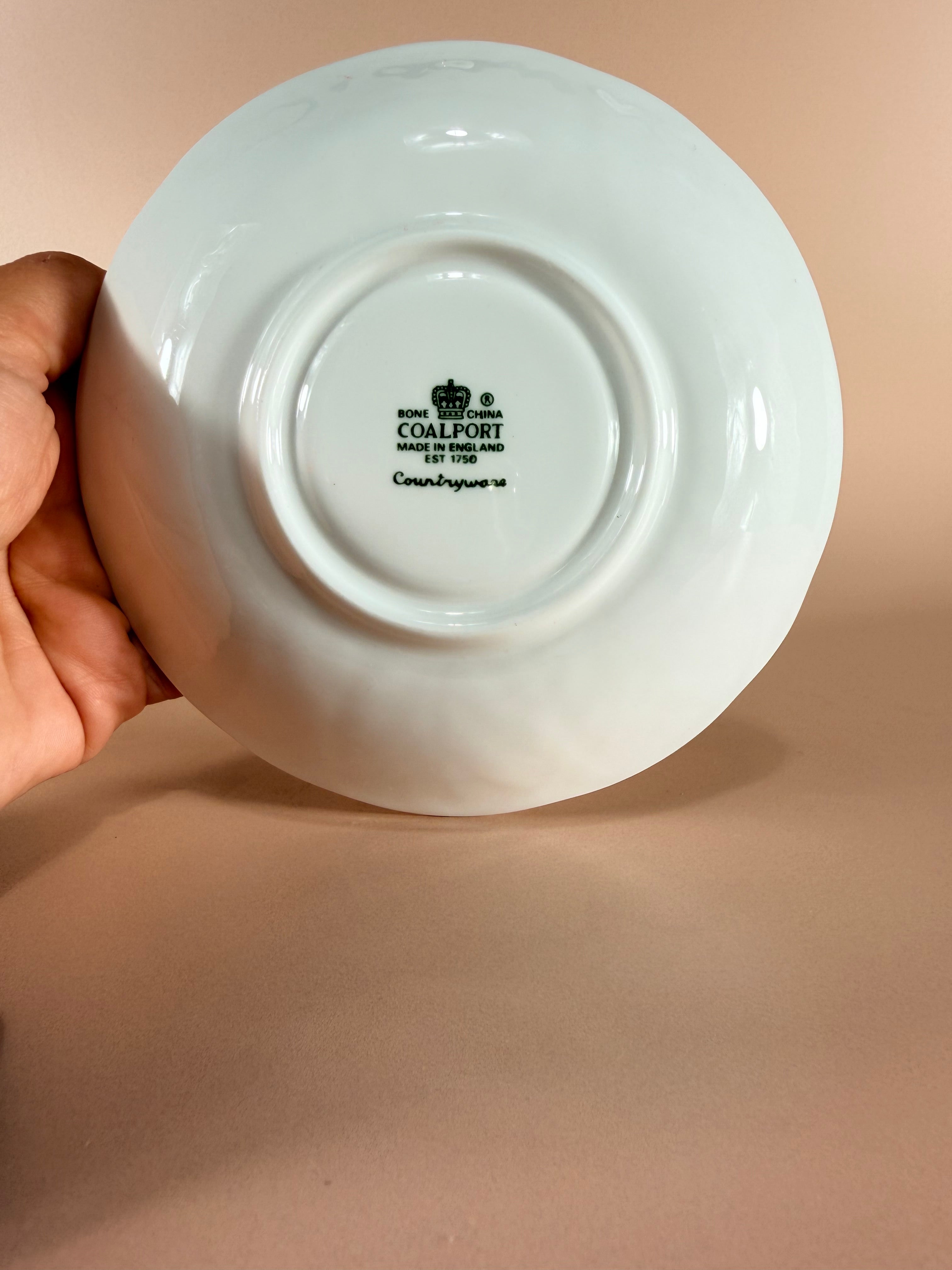 Coalport/Wedgewood Countryware Flat Cup Trio -