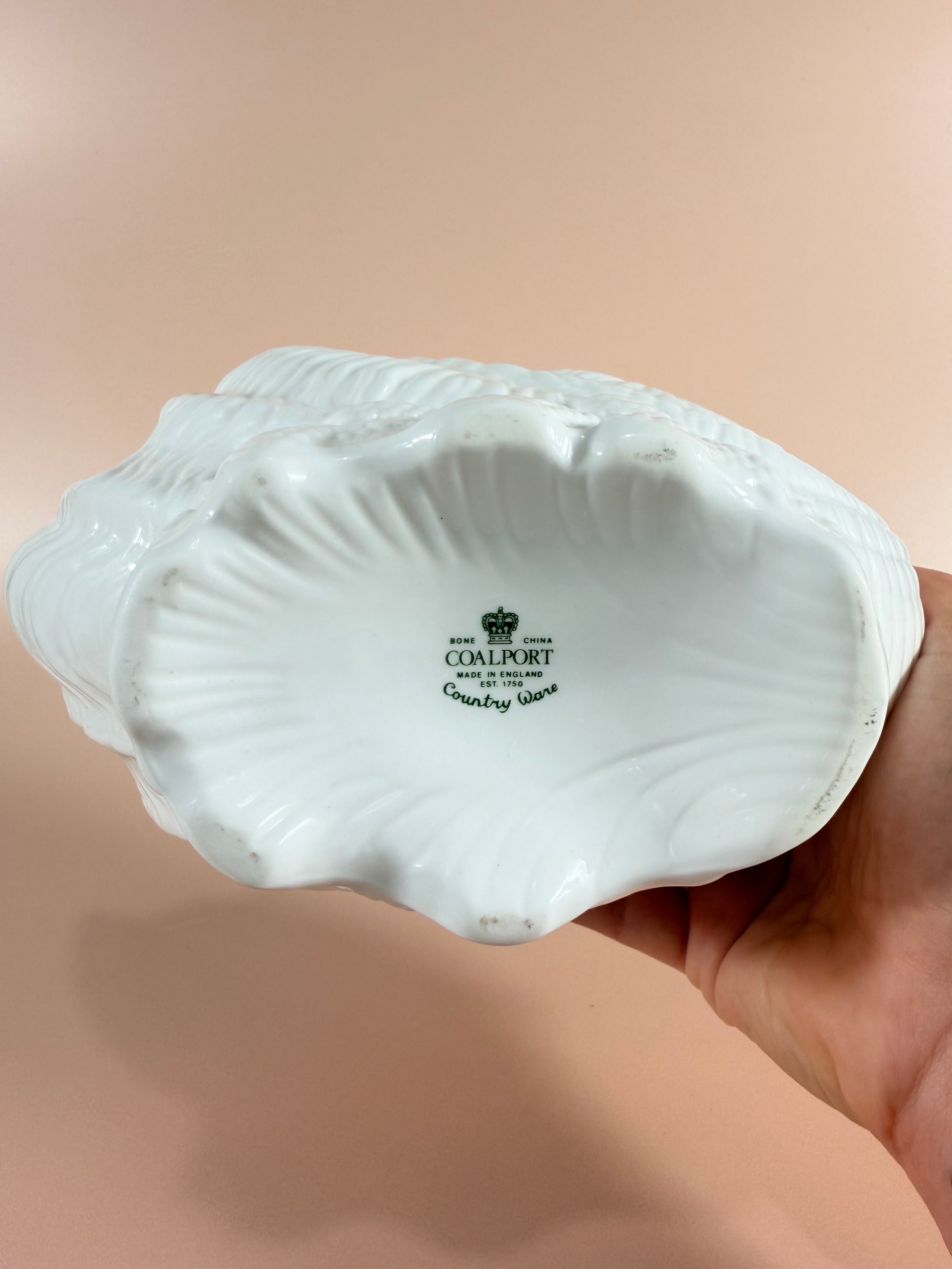 Coalport Countryware 8" Sweet Dish— White Textured Bone China