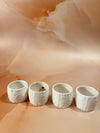 Coalport Countryware Napkin Rings — Set of Four, White Textured Bone China