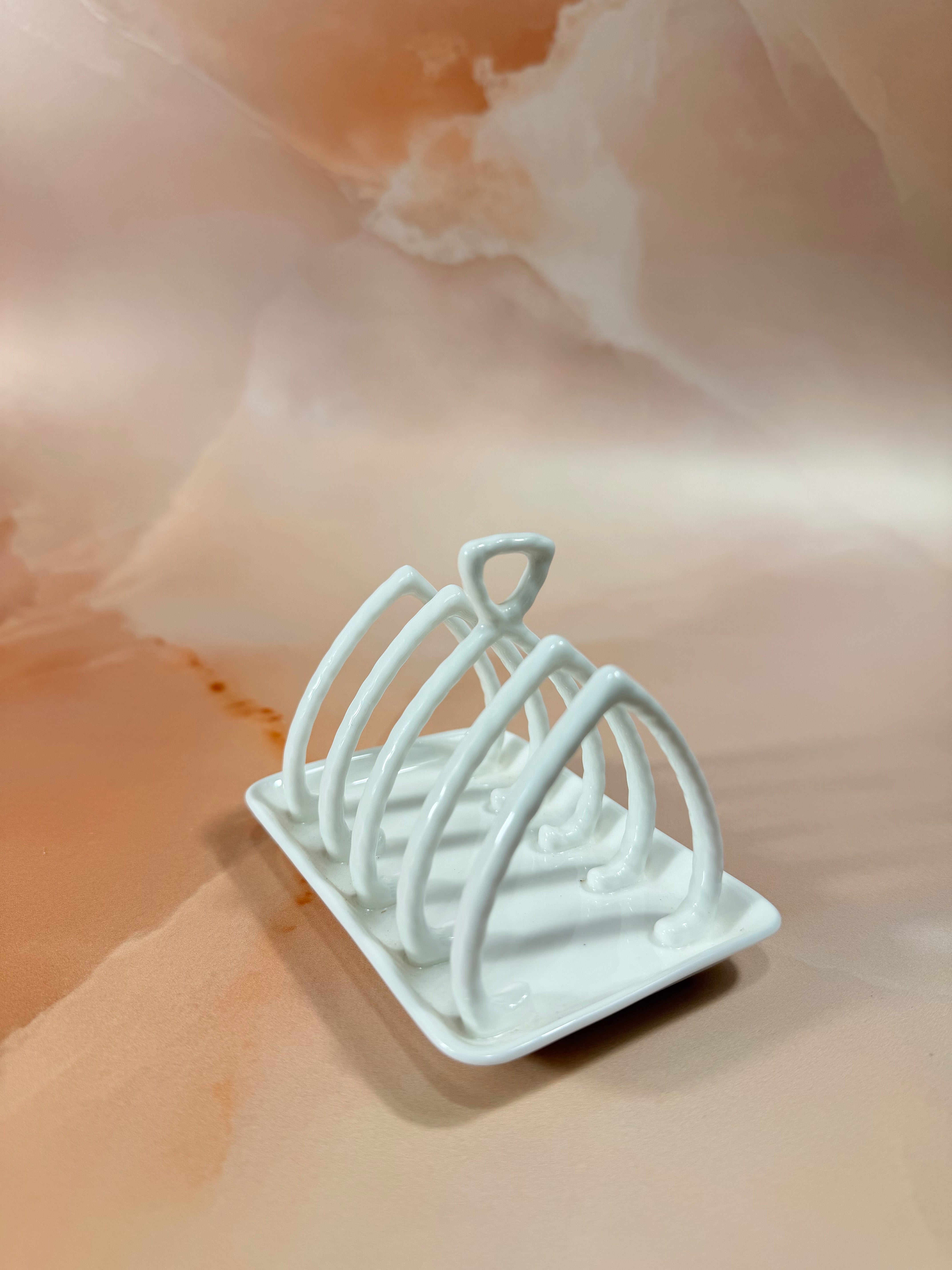 Coalport Countryware Toast Rack — White Textured Bone China