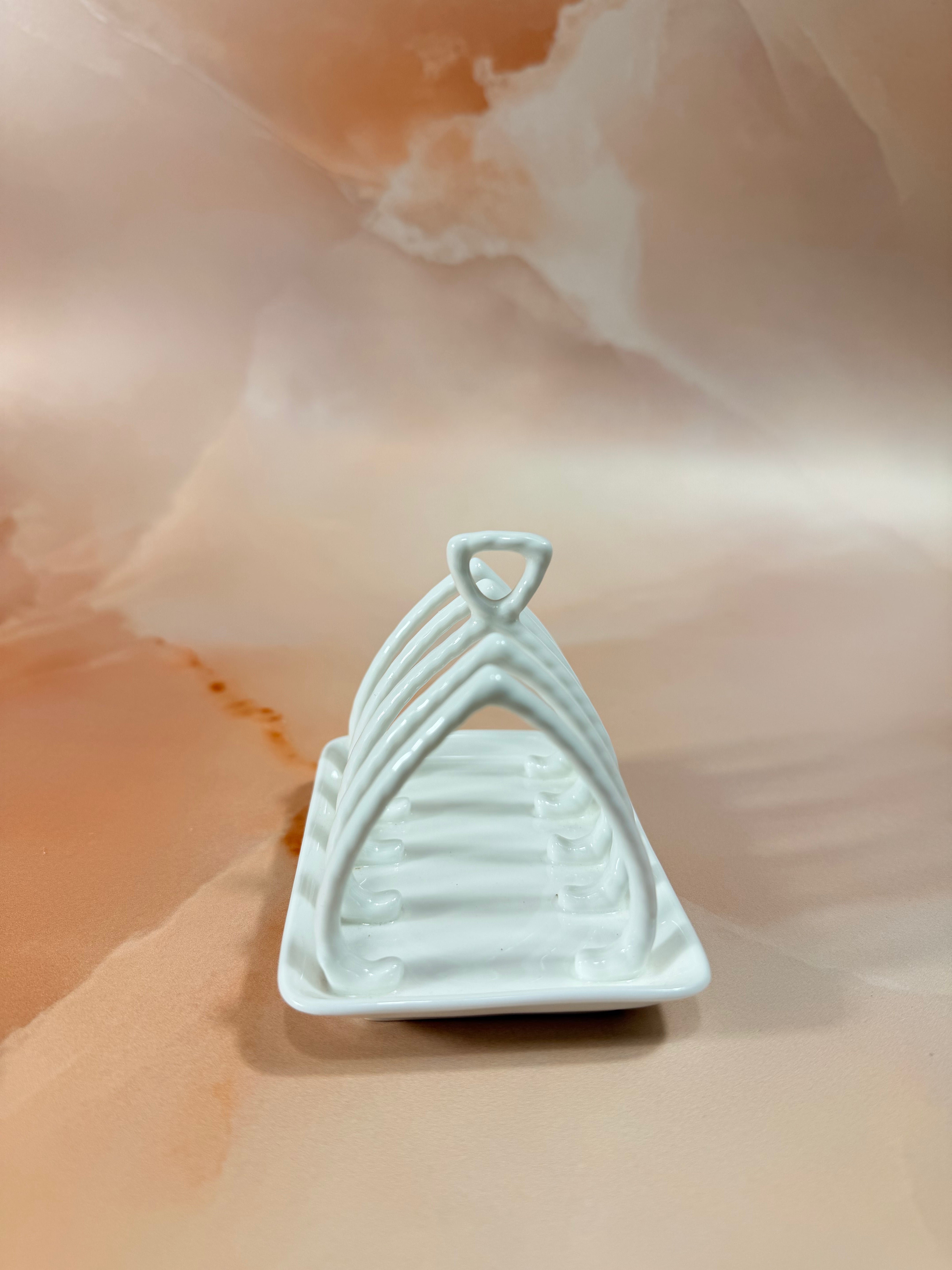 Coalport Countryware Toast Rack — White Textured Bone China