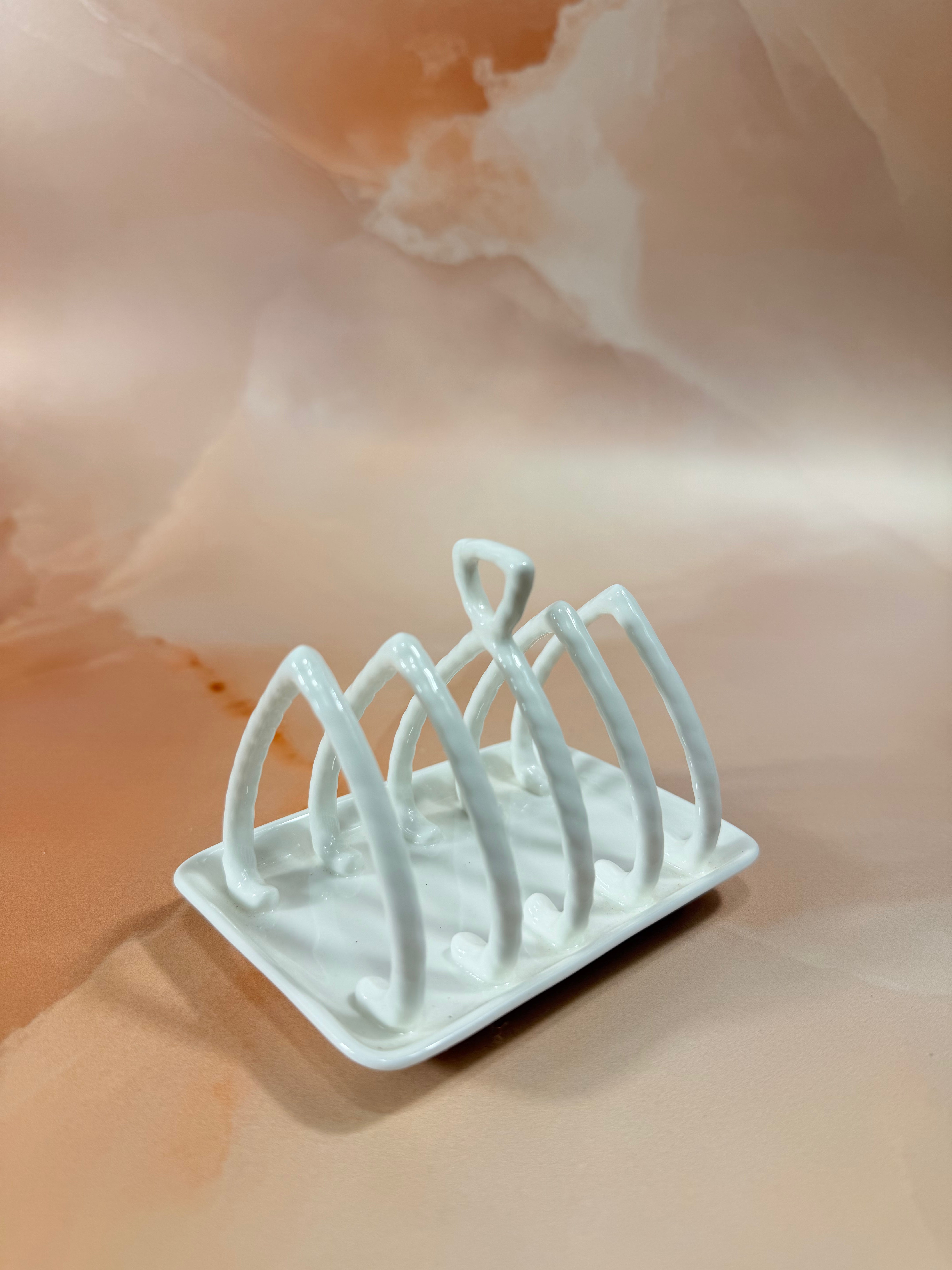 Coalport Countryware Toast Rack — White Textured Bone China