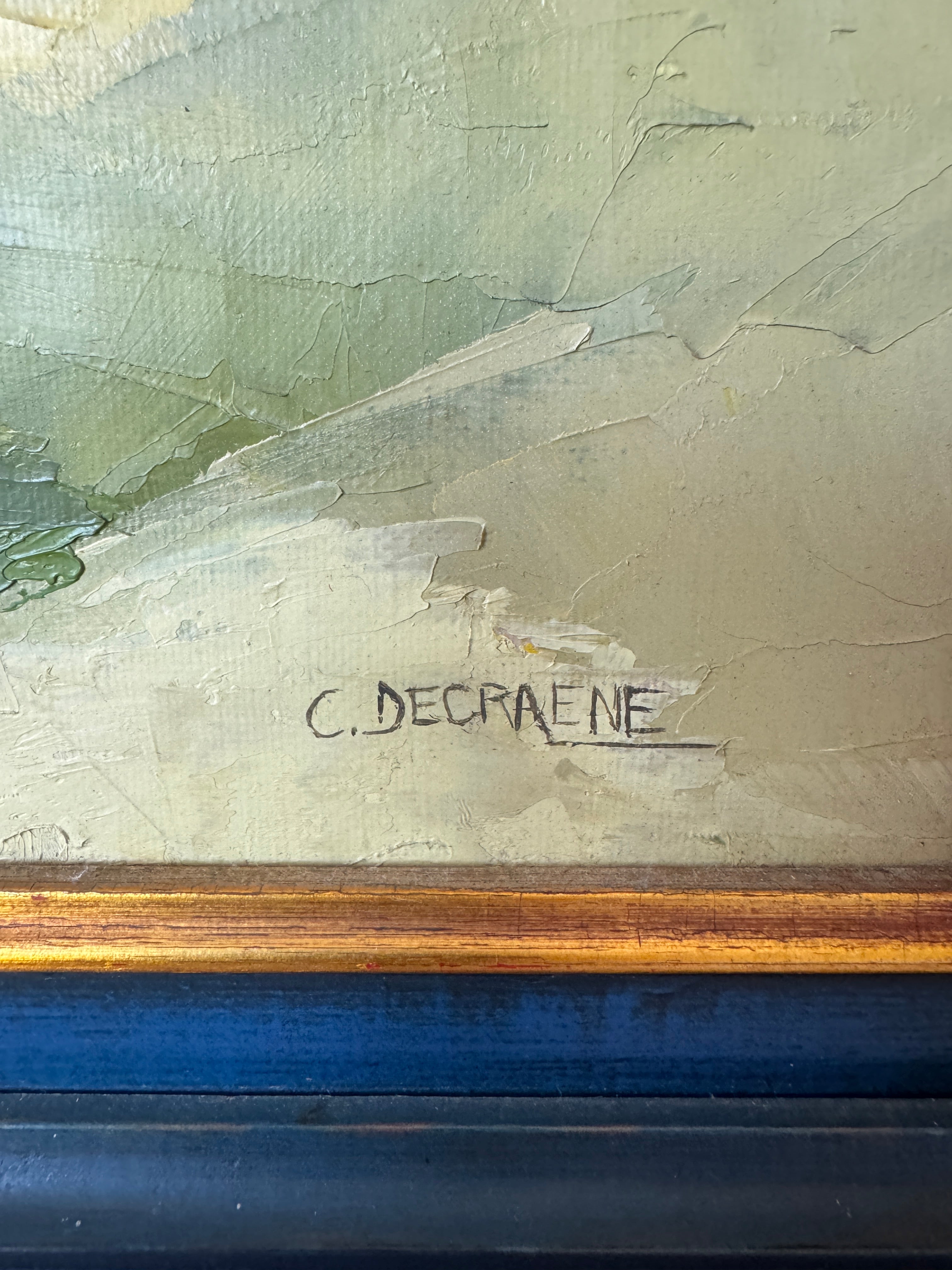 Vintage French Floral Oil Painting