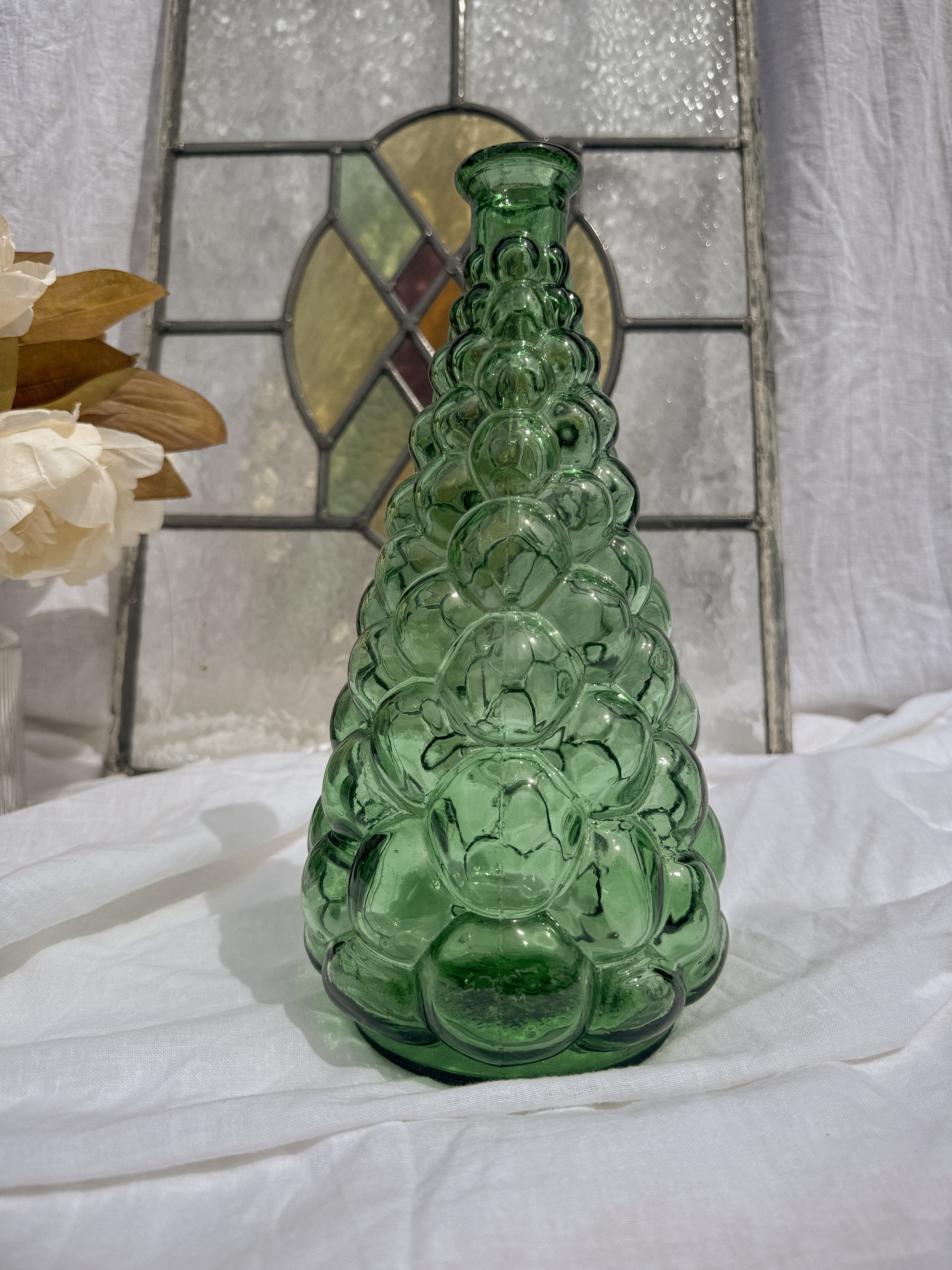 Green 1970s Italian Genie Vase