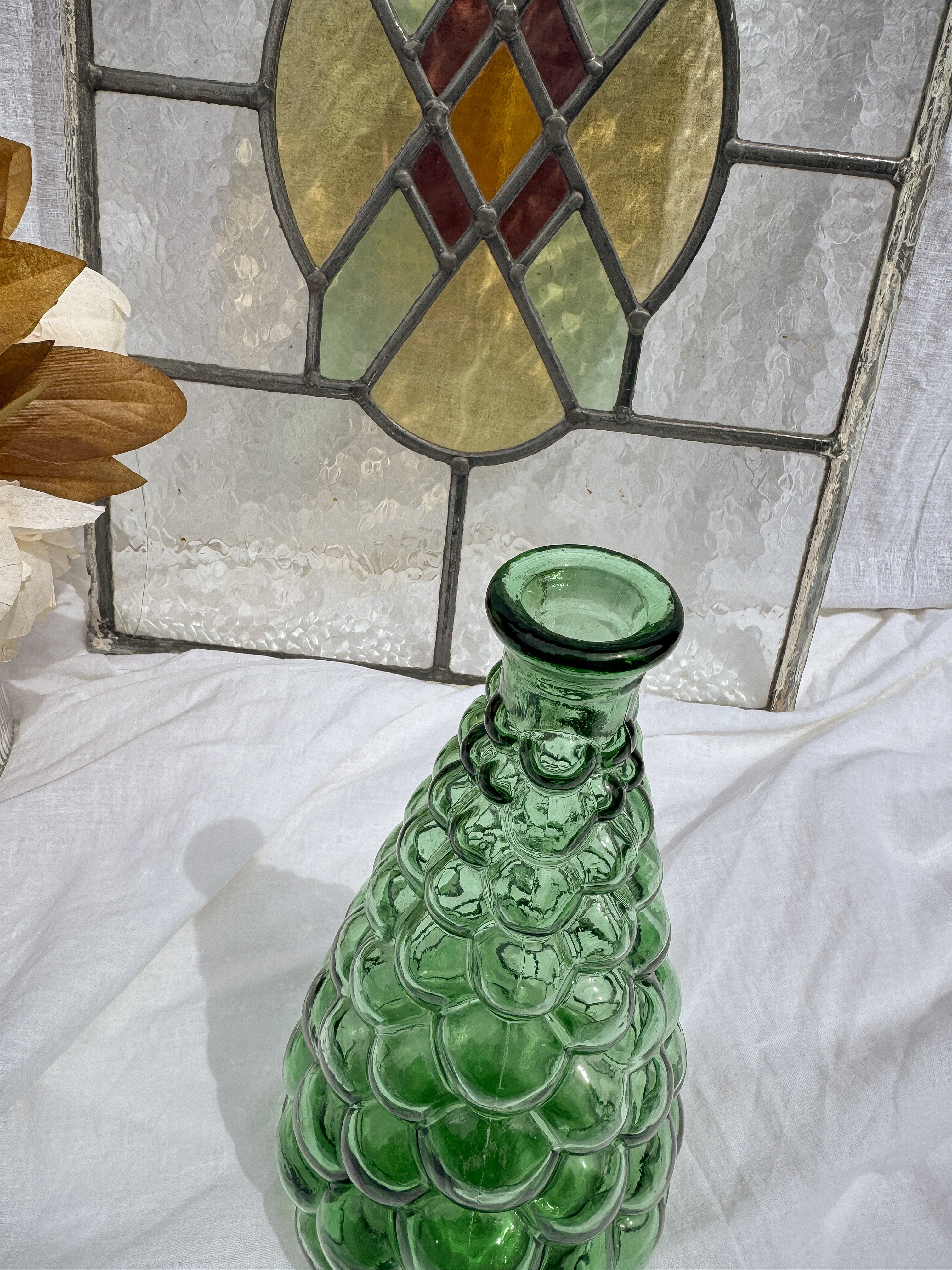 Green 1970s Italian Genie Vase