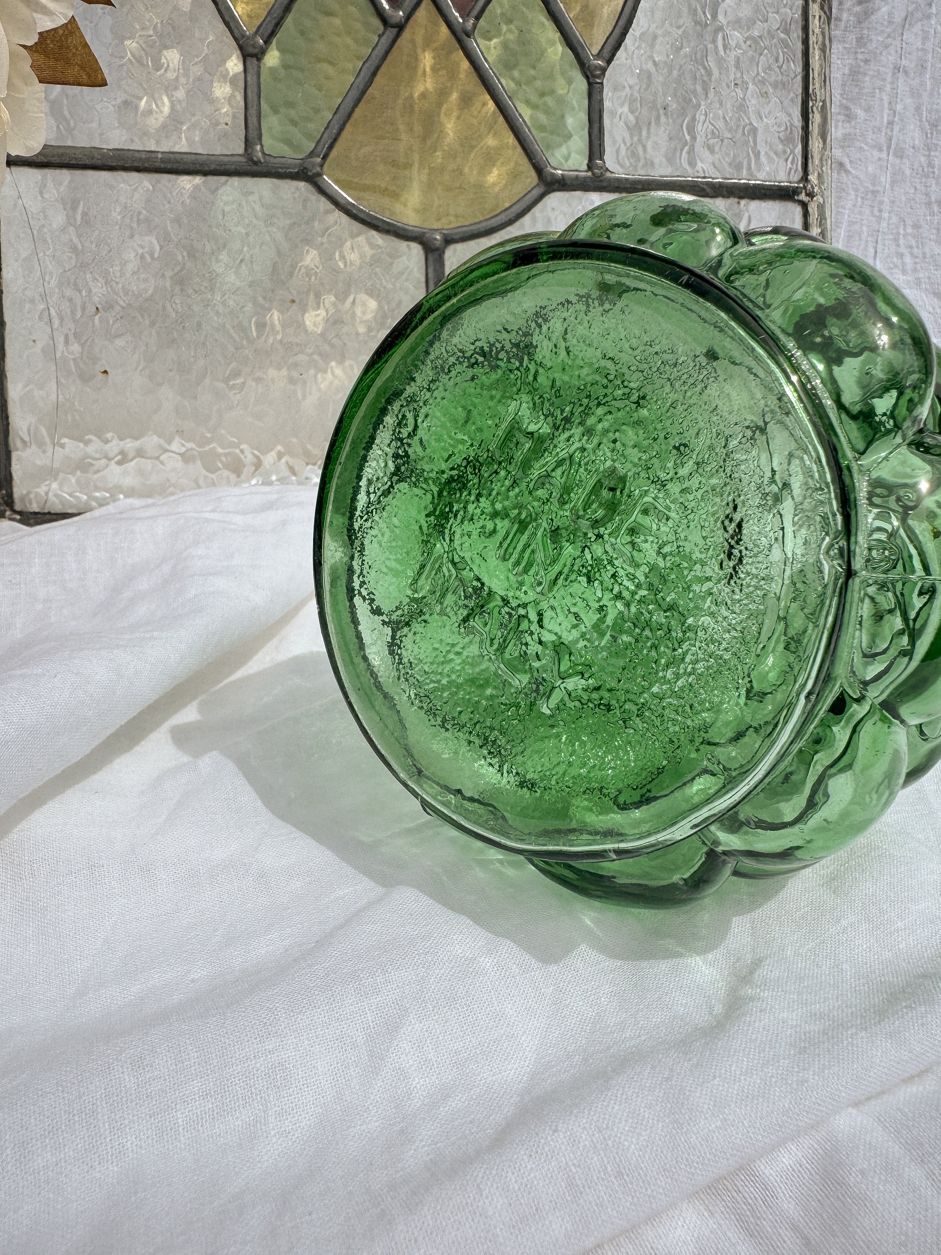 Green 1970s Italian Genie Vase
