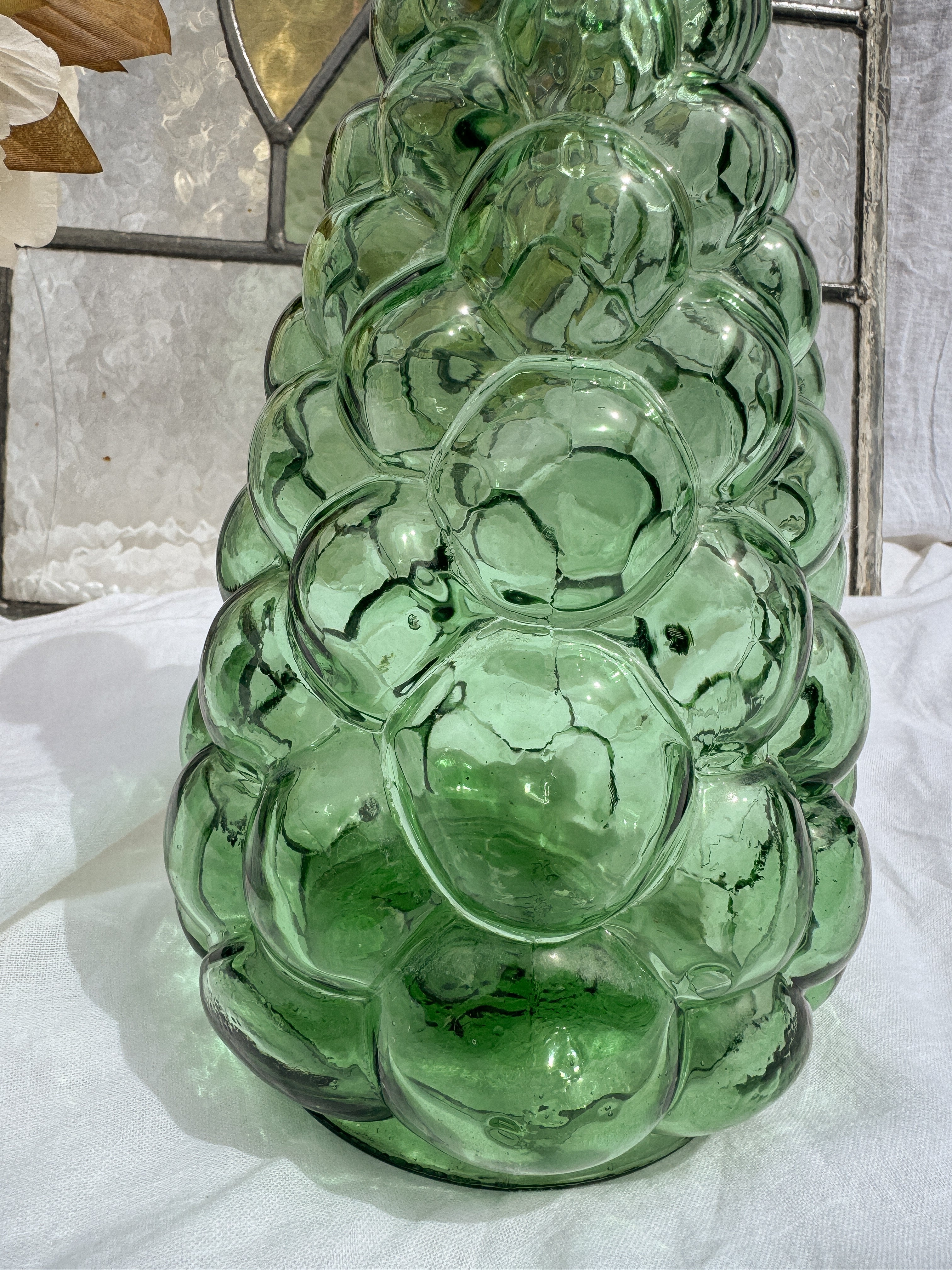 Green 1970s Italian Genie Vase