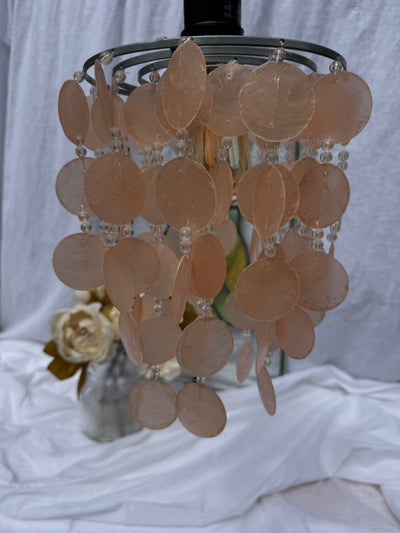 Vintage Pink Capiz Shell Lamp Shade
