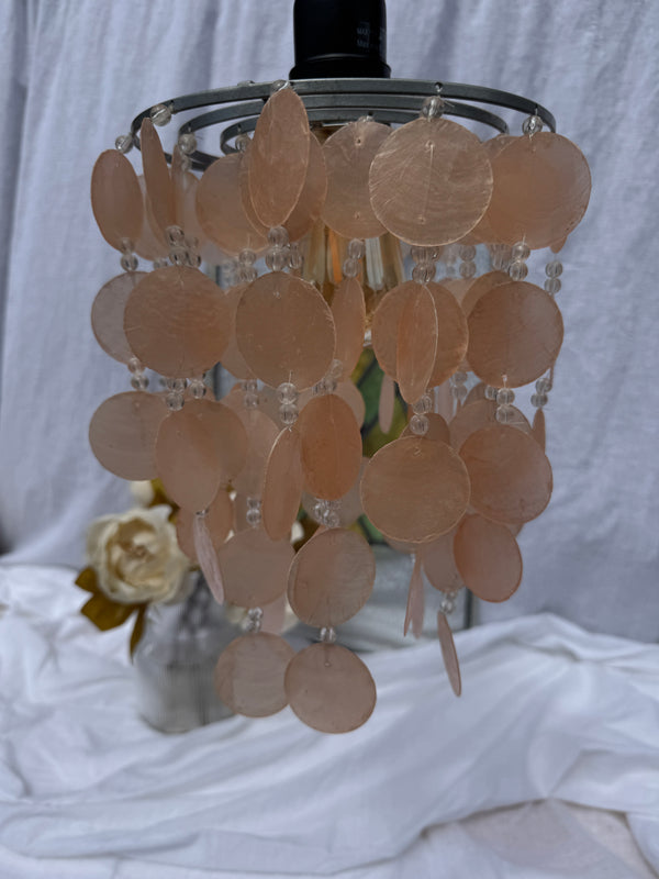 Vintage Pink Capiz Shell Lamp Shade