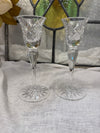 Pair of Waterford Crystal Glass Candle Holders